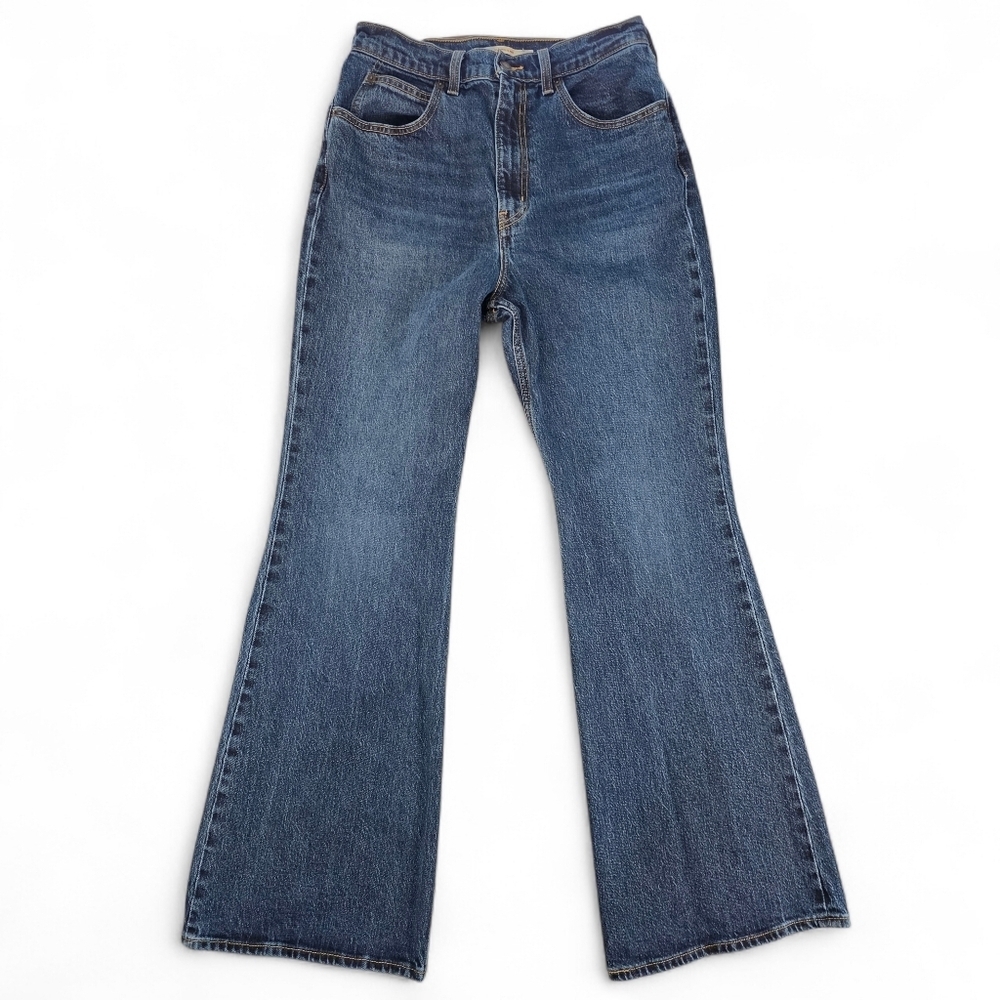 Levi’s Premium Denim 70s High Flare Jeans Women’s Size W30 L32 Dark Wash Retro